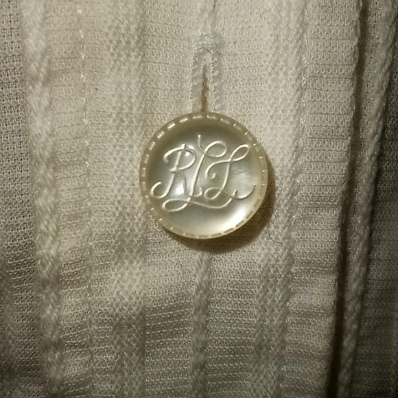 Vintage Ralph Lauren Cream High Neck Blouse Size 16 P2P 20 In Length 24.5 In - Picture 2 of 10